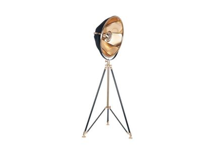 Elstree Tripod Floor Lamp - Black & Gold