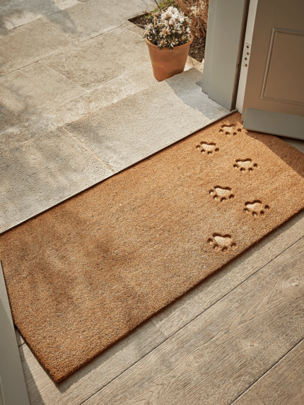 Embossed Paw Print Doormat - Double