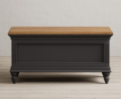 Francis Oak and Charcoal Grey Painted Blanket Box