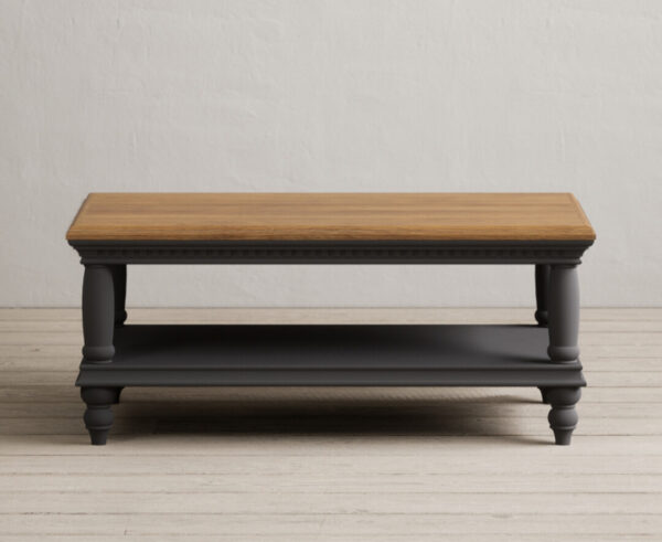Francis Oak and Charcoal Grey Painted Petite Coffee Table