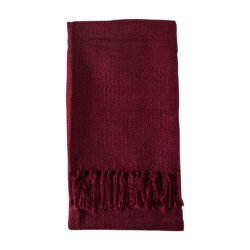 Gallery Interiors Acrylic Textured Throw Claret in Red
