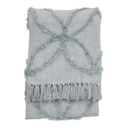 Gallery Interiors Charna Tufted Throw Grey