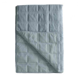 Gallery Interiors Cotton Quilted Blanket Bedspread in Duck Egg