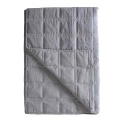 Gallery Interiors Cotton Quilted Blanket Bedspread in Grey