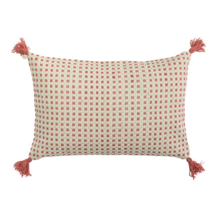Gallery Interiors Fontana Tassel Cushion Coral