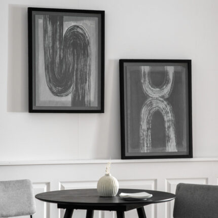 Gallery Interiors Pascal Abstract Charcoal Wall Art Multicoloured