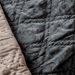 Gallery Interiors Quilted Diamond Blanket Bedspread in Charcoal