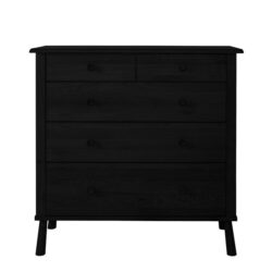 Gallery Interiors Wycombe 5 Drawer Chest Black