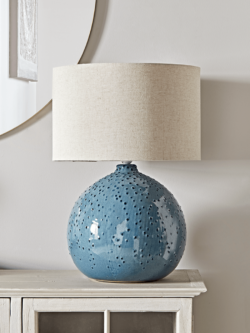 Glazed Dots Table Lamp - Blue