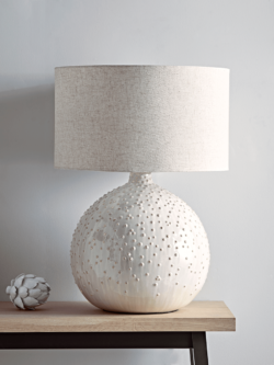 Glazed Dots Table Lamp - White
