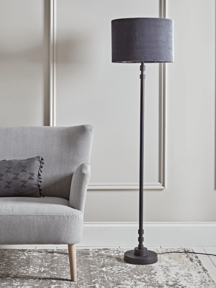 Grey & Black Floor Lamp