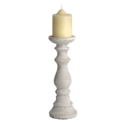 Hilari Medium Stone Candle Holder In Cream