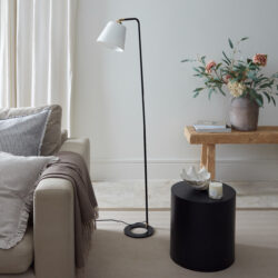 Hoshi Black Porcelain Floor Lamp & Shade