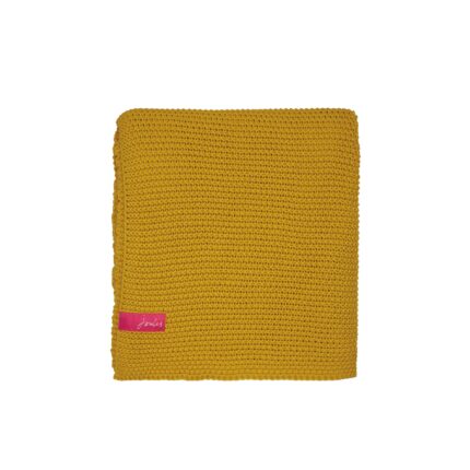 Joules Bedding, Moss Stitch Throw, Yellow