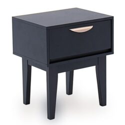 Lanus Wooden Bedside Table With 1 Drawer In Blue