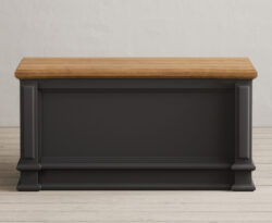 Lawson Oak and Charcoal Grey Painted Blanket Box