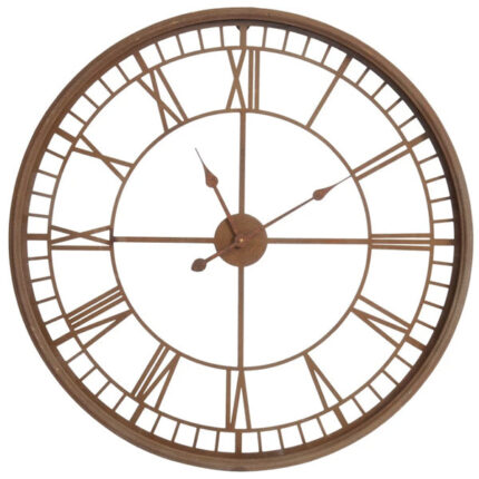 Libra Calm Neutral Collection - Antique Skeleton Wall Clock Rust
