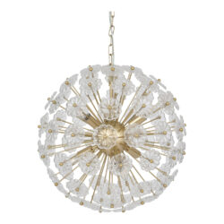 Libra Luxurious Glamour Collection - Daisy Champagne Gold And Glass Pendant Chandelier