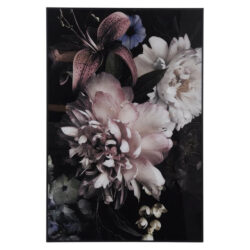 Libra Midnight Mayfair Collection - Floral Glass Wall Art