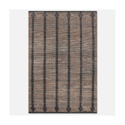 Libra Urban Botanic Collection - Bosho Hand Woven Rug in Natural & Charcoal 160x230cm