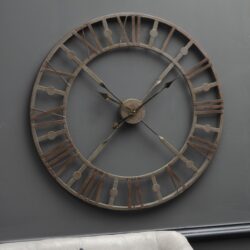 Libra Urban Botanic Collection - Skeleton Wall Clock In Antique Finish
