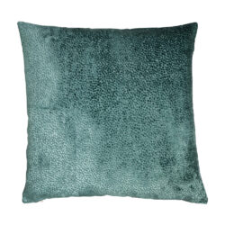 Malini Cut Velvet Dot Cushion in Teal - 43 x 43cm