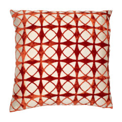 Malini Cut Velvet Spiral Cushion in Orange - 43 x 43cm
