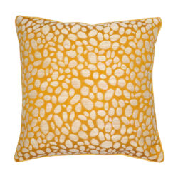 Malini Pebble Weave Cushion in Mustard - 43 x 43cm