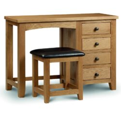 Marlborough - Single Pedestal Dressing Table - Oak - Wooden