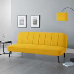 Miro - 2 Seater Sofa Bed - Mustard - Linen