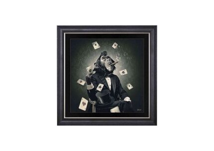 Monkey Poker Framed Landscape Wall Art