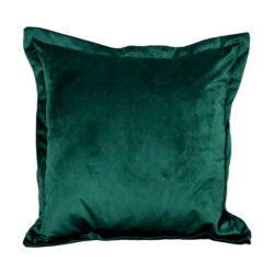 Native Home Cushion Velvet Plain Cover Green / Dark Green