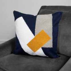 Native Home Navy Blue Abstract Boho Cushion Cover