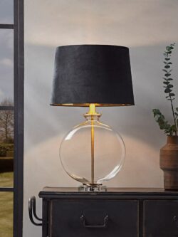 Navy & Brass Table Lamp
