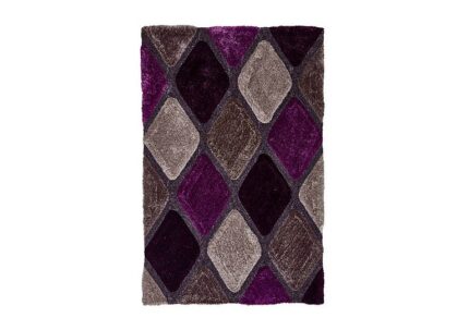 Noble House Diamond Rug - 150cm-x-230cm - Grey/Purple