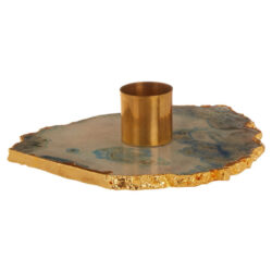 Olivia's Ava Candle Holder Blue and Gold / Blue