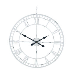 Olivia's Clarrie Metal Round Wall Clock in Soft Grey