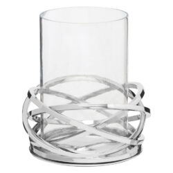 Olivia's Luxe Collection - Twist Silver Candle Holder Small