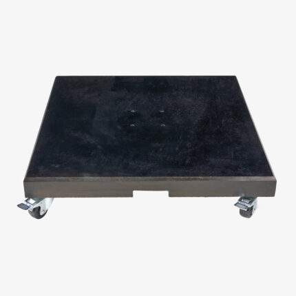 Olivia's Precilla Polished Granite 90KG Wheeled Parasol Base in Black