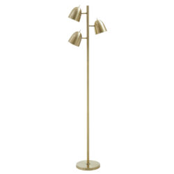 Olivia's Soft Industrial Collection - Newton Floor Lamp in Brass Finish