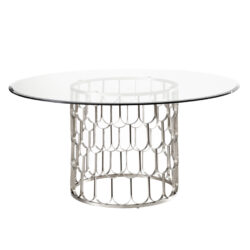 Pino 6-8 Seat Silver Dining Table
