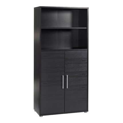 Prax 2 Doors 4 Shelves Office Storage Cabinet In Black