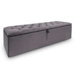 Ravello - Blanket Box - Dark Grey - Velvet