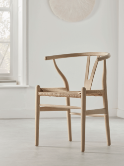 Raw Oak Bow Back Dining Chair