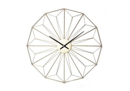 Rosa Large Gold Metal Wall Clock