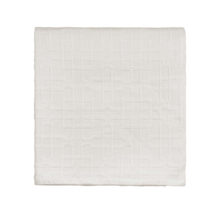 Sanderson Hampton Trellis Throw, White