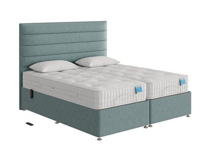 Sleep Story - Natural Comfort Adjustable Firm Divan Bed With 2 Drawer Storage - Super King - Linoso Duckegg