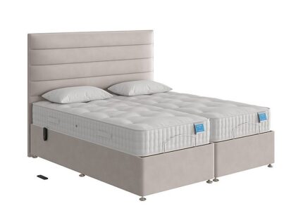 Sleep Story - Natural Comfort Adjustable Firm Divan Bed With 2 Drawer Storage - Super King - Plush Argent