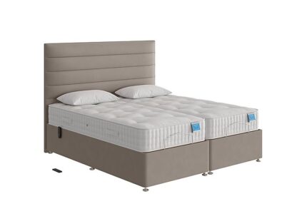 Sleep Story - Natural Comfort Adjustable Firm Divan Bed With 2 Drawer Storage - Super King - Plush Mole