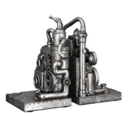 Steampunk Machine Poly Sculpture In Antique Silver